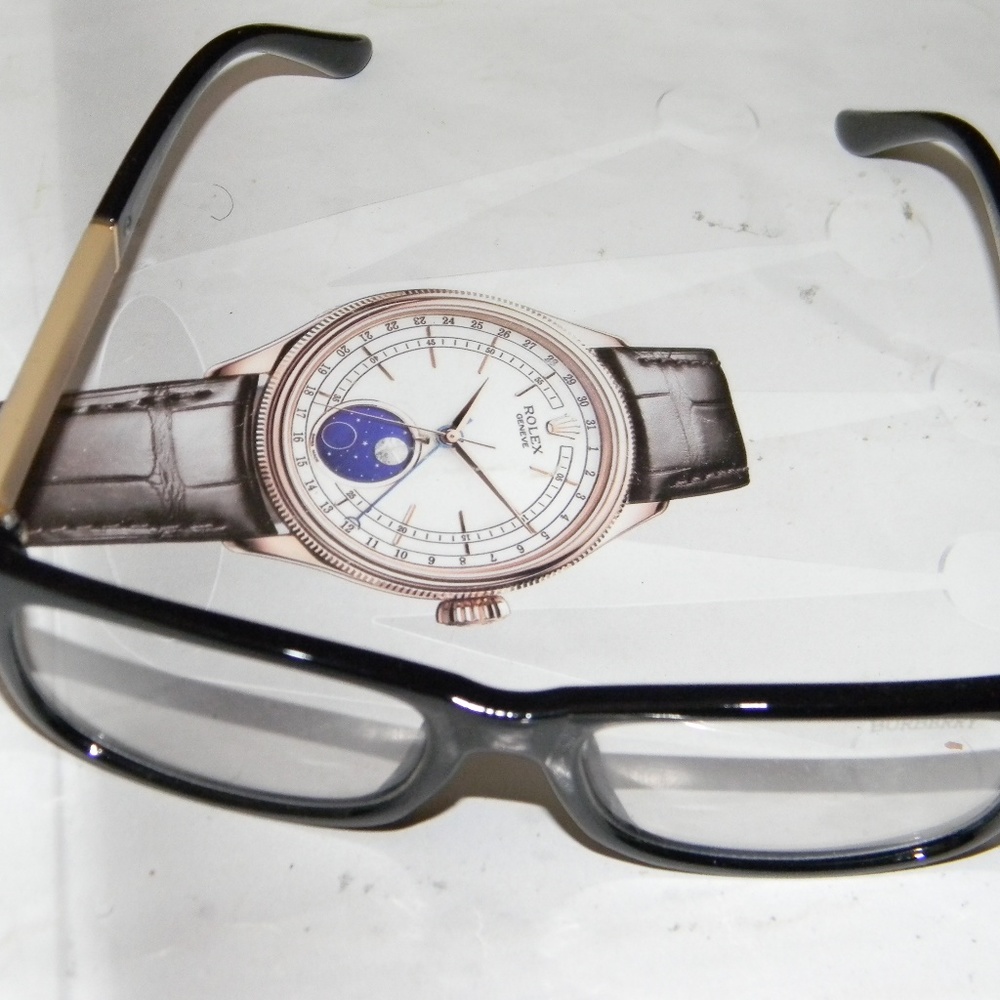 Men's Burberry Frames Black Mellow arm patterns